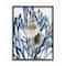 Stupell Industries Blue Coral & Shell Wall Art in Black Frame